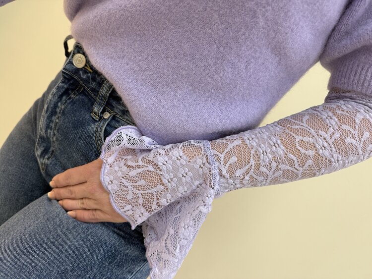 DAMES TOP KANT KLOK MOUW LILA