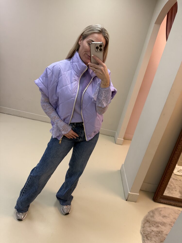 DAMES TOP KANT KLOK MOUW LILA