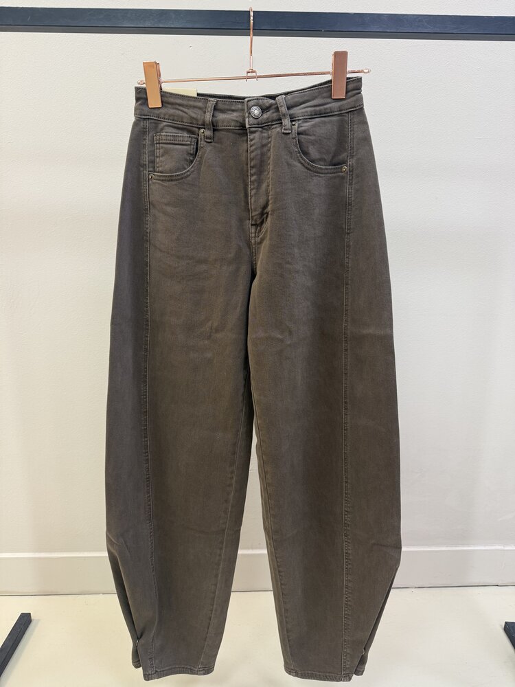 DAMES BALLOON JEANS BRUN