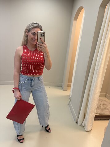 DAMES TOP DIAMOND ROOD