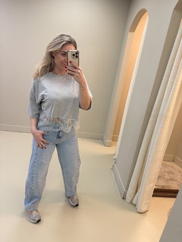 DAMES BALLOON JEANS STUDS