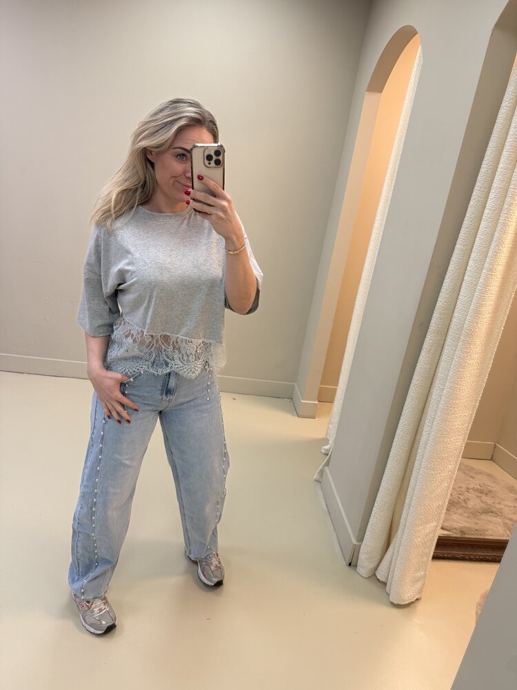DAMES BALLOON JEANS STUDS