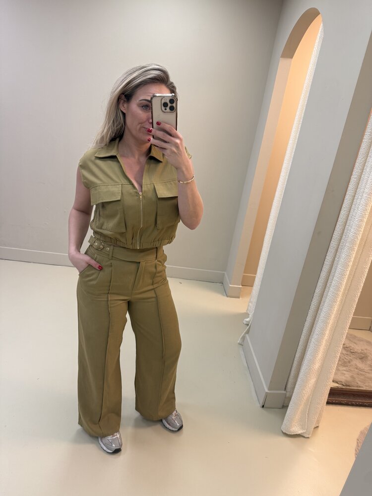 DAMES SET GILET GREEN