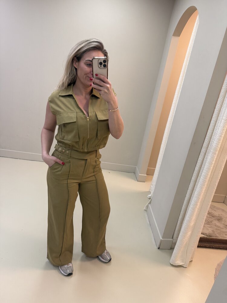 DAMES SET GILET GREEN