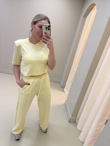 DAMES CROPPED T-SHIRT BUTTER YELLOW