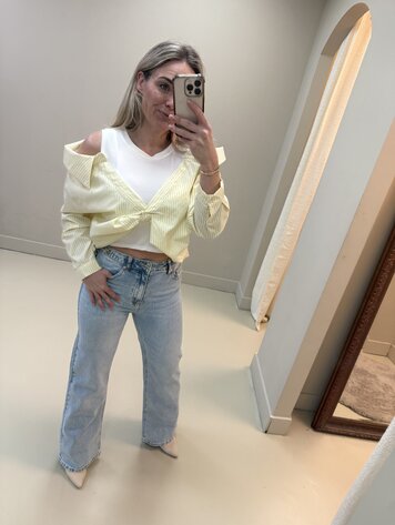 DAMES BLOUSE BUTTER YELLOW