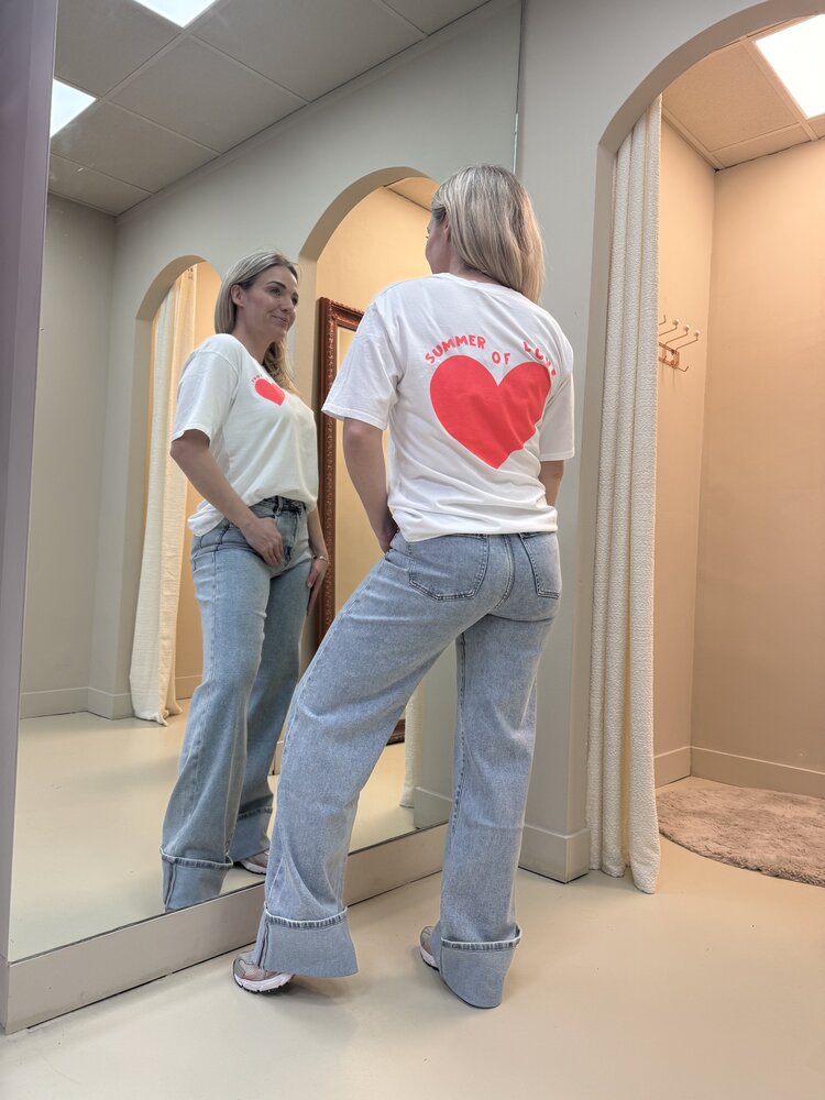 DAMES T-SHIRT SUMMER OF LOVE WIT