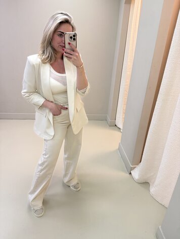 DAMES BLAZER SMOK BEIGE