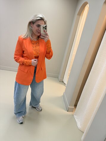 DAMES BLAZER SMOK ORANJE