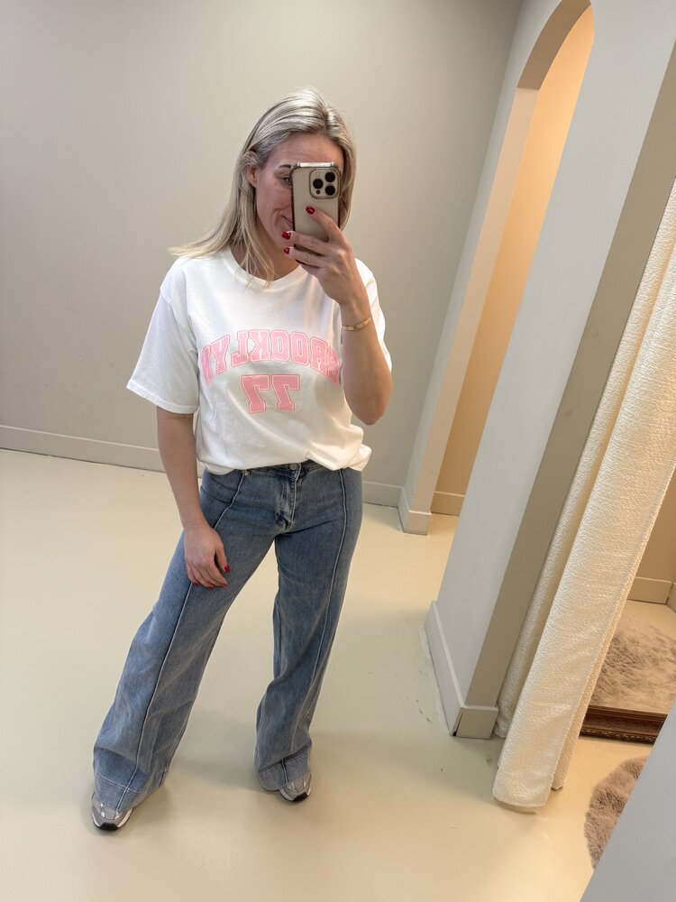 DAMES T-SHIRT BROOKLYNN WIT