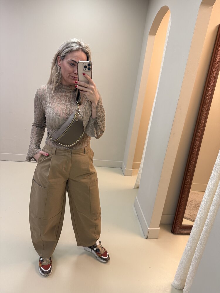 BALLOON CARGO JEANS CAMEL