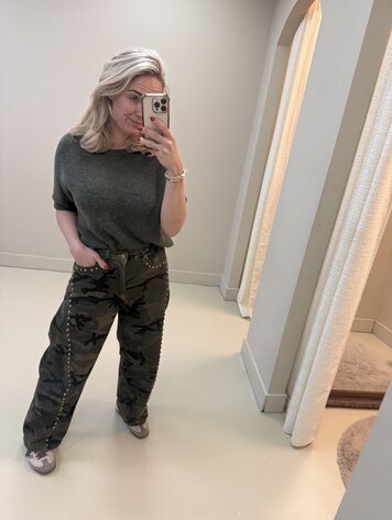 BALLOON JEANS ARMY STUDS