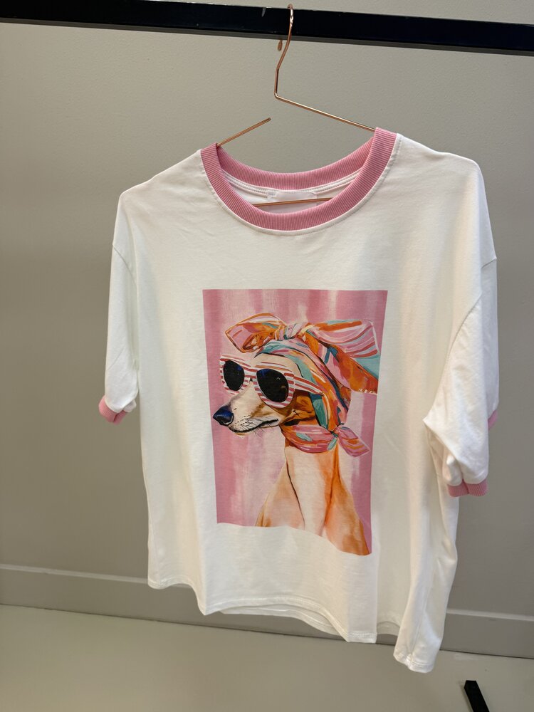 T-SHIRT TECKEL PINK