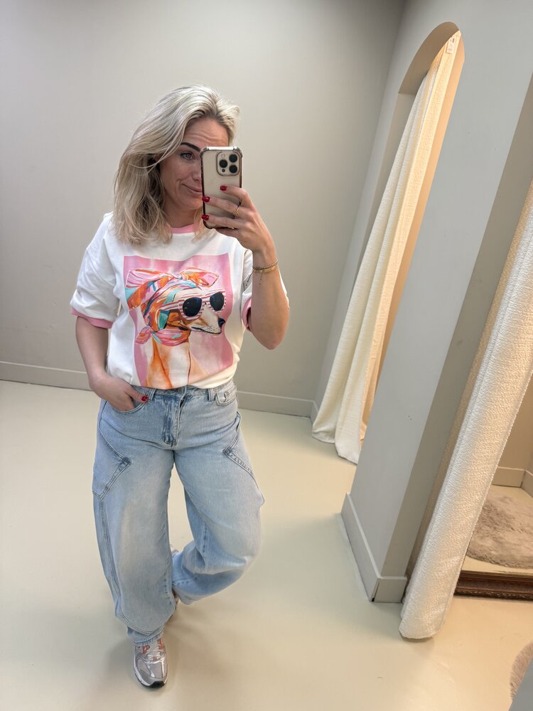 T-SHIRT TECKEL PINK