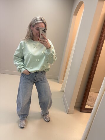 WEEKDEAL SWEATER MINT STRIK