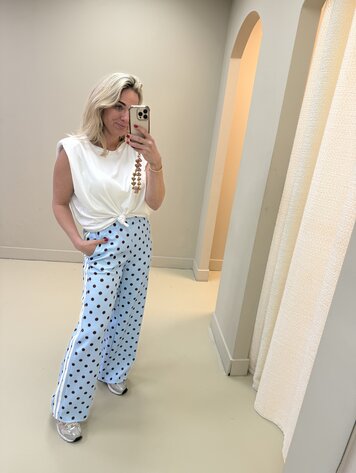 PANTS POLKADOT BLAUW