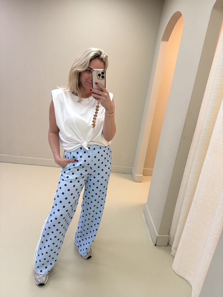 PANTS POLKADOT BLAUW