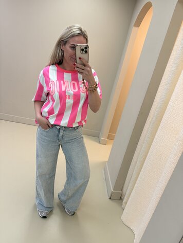 T-SHIRT ICONIC WHITE/PINK