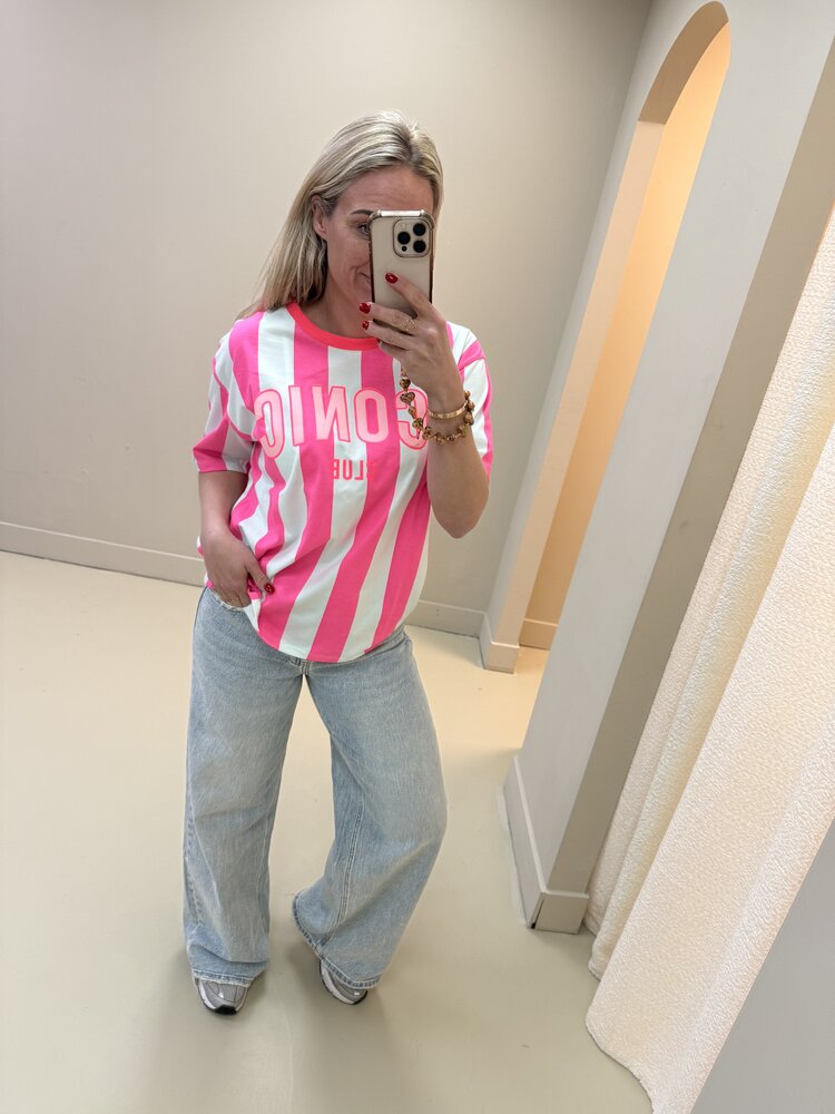 T-SHIRT ICONIC WHITE/PINK