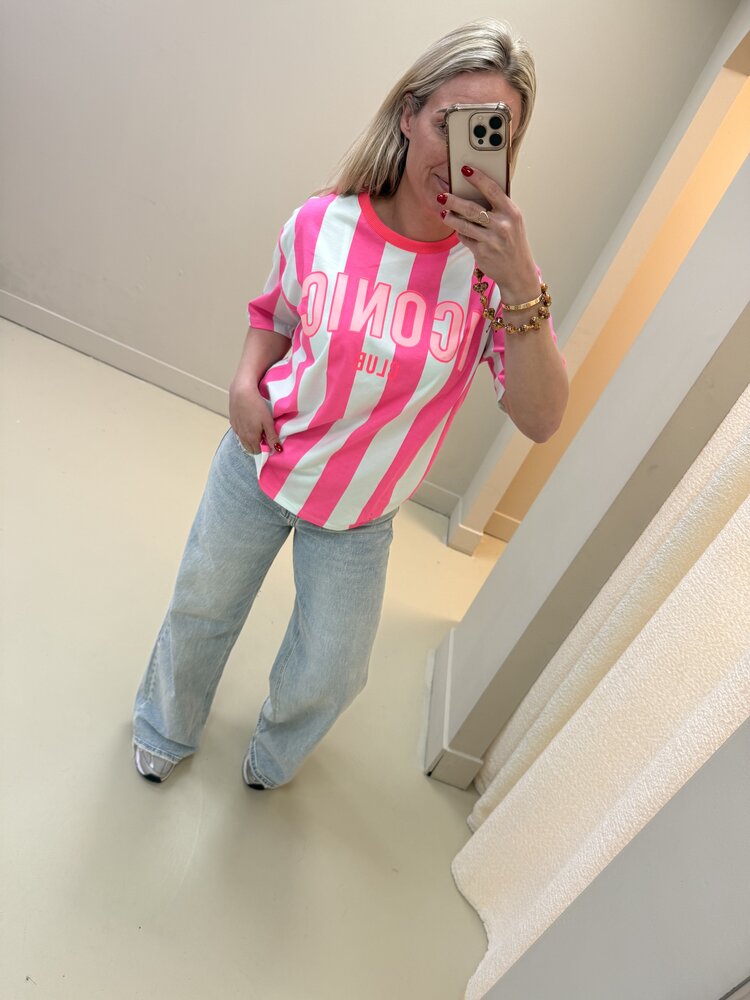 T-SHIRT ICONIC WHITE/PINK