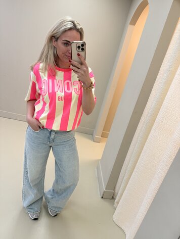 T-SHIRT ICONIC YELLOW/PINK