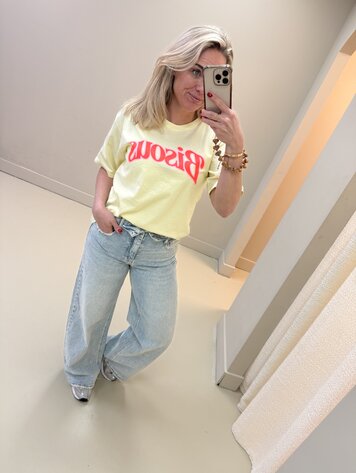 T-SHIRT BISOUS YELLOW