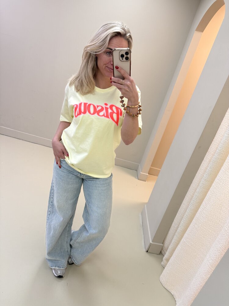 T-SHIRT BISOUS YELLOW
