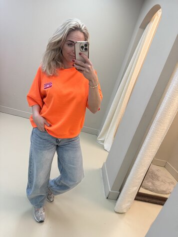 T-SHIRT LIFE IS GOOD ORANJE