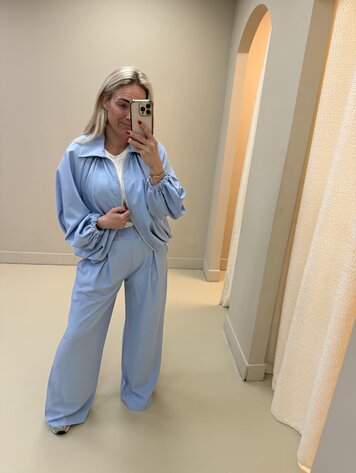 BALLOON JACKET SET BLUE