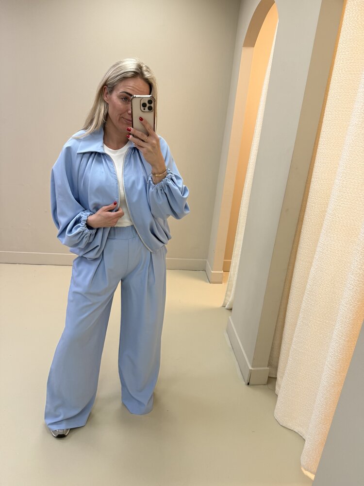 BALLOON JACKET SET BLUE