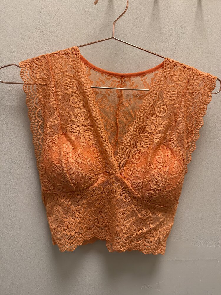 DAMES BRALETT TOP ORANJE