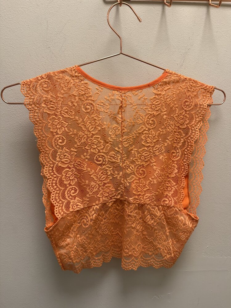 DAMES BRALETT TOP ORANJE