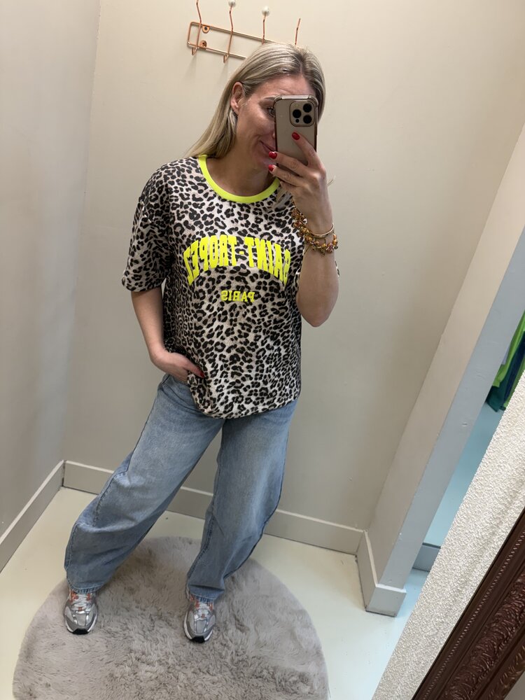 T-SHIRT PANTER SAINT TROPEZ GEEL