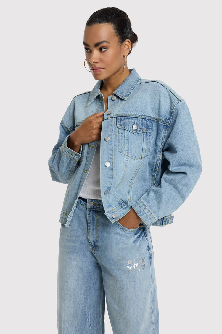 ALIX THE LABEL ALIX THE LABEL PATCH DENIM JACKET
