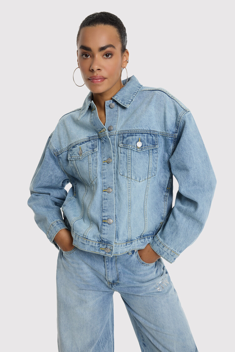 ALIX THE LABEL ALIX THE LABEL PATCH DENIM JACKET