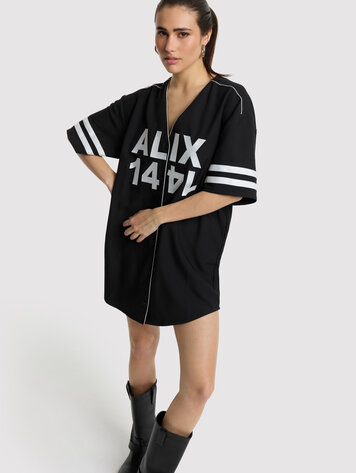 ALIX THE LABEL Alix the label baseball shirt dress