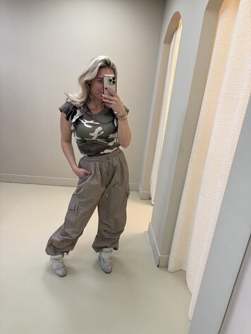 ARMY TOP RUFFLE