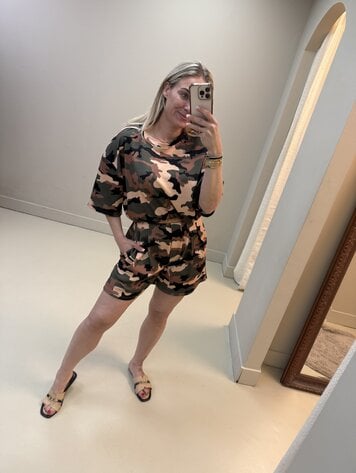 DAMES SET CAMOUFLAGE SHORT