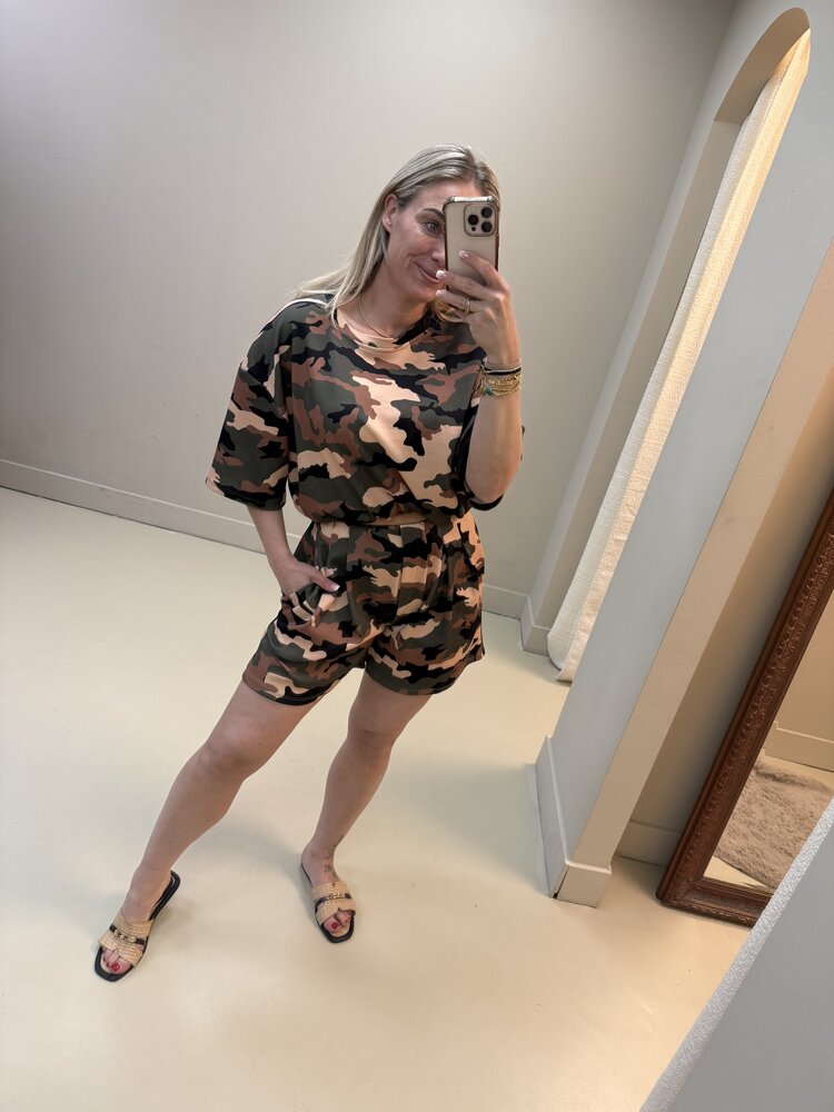 DAMES SET CAMOUFLAGE SHORT