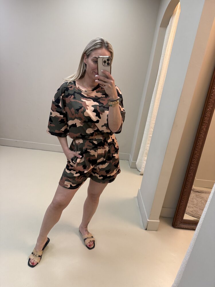 DAMES SET CAMOUFLAGE SHORT