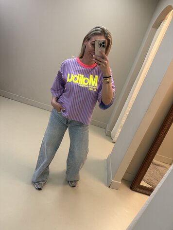T-SHIRT MALIBU STRIPE LILA