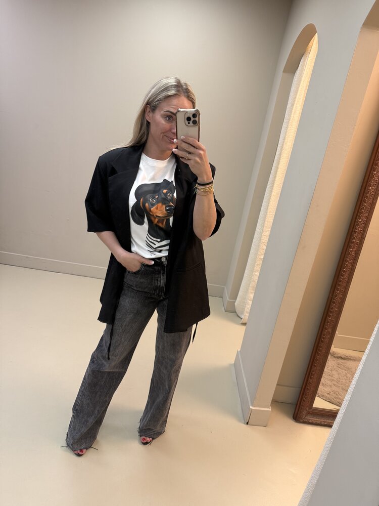 BLAZER OVERSLAG ZWART