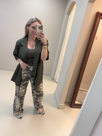 BLAZER OVERSLAG GROEN