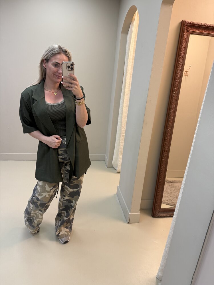 BLAZER OVERSLAG GROEN