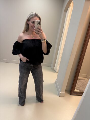 OFF SHOULDER TOP ZWART