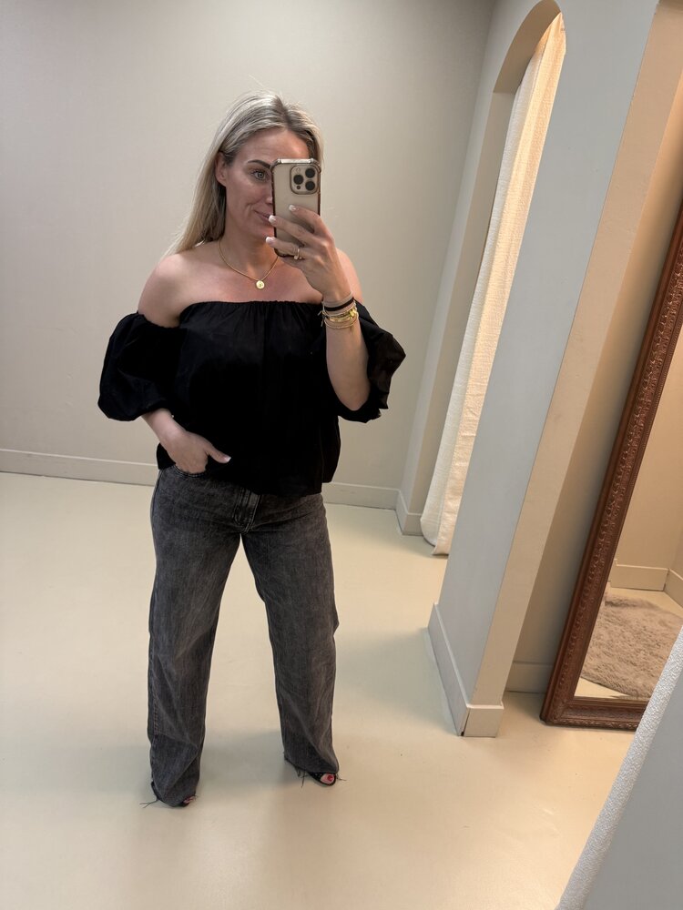 OFF SHOULDER TOP ZWART