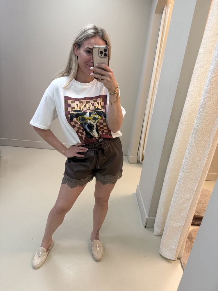 T-SHIRT TECKEL ICONIC BORDEAUX