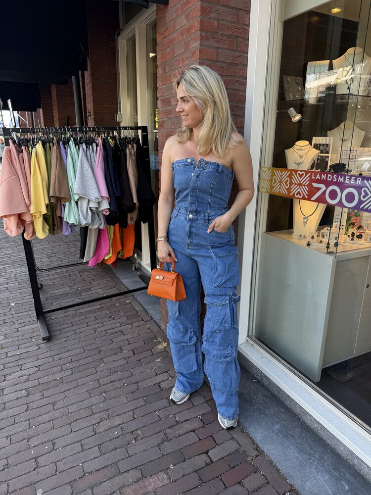 JUMPSUIT JEANS STRAPLESS