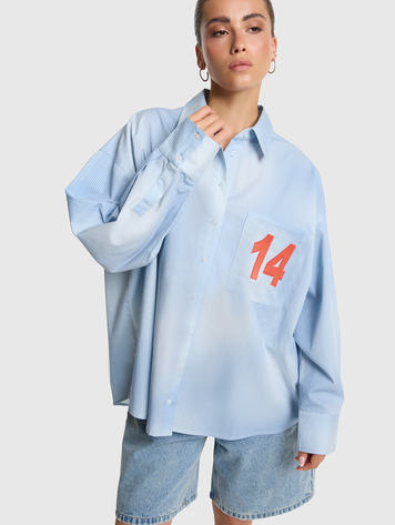 ALIX THE LABEL ALIX THE LABEL FADED STRIPE BLOUSE