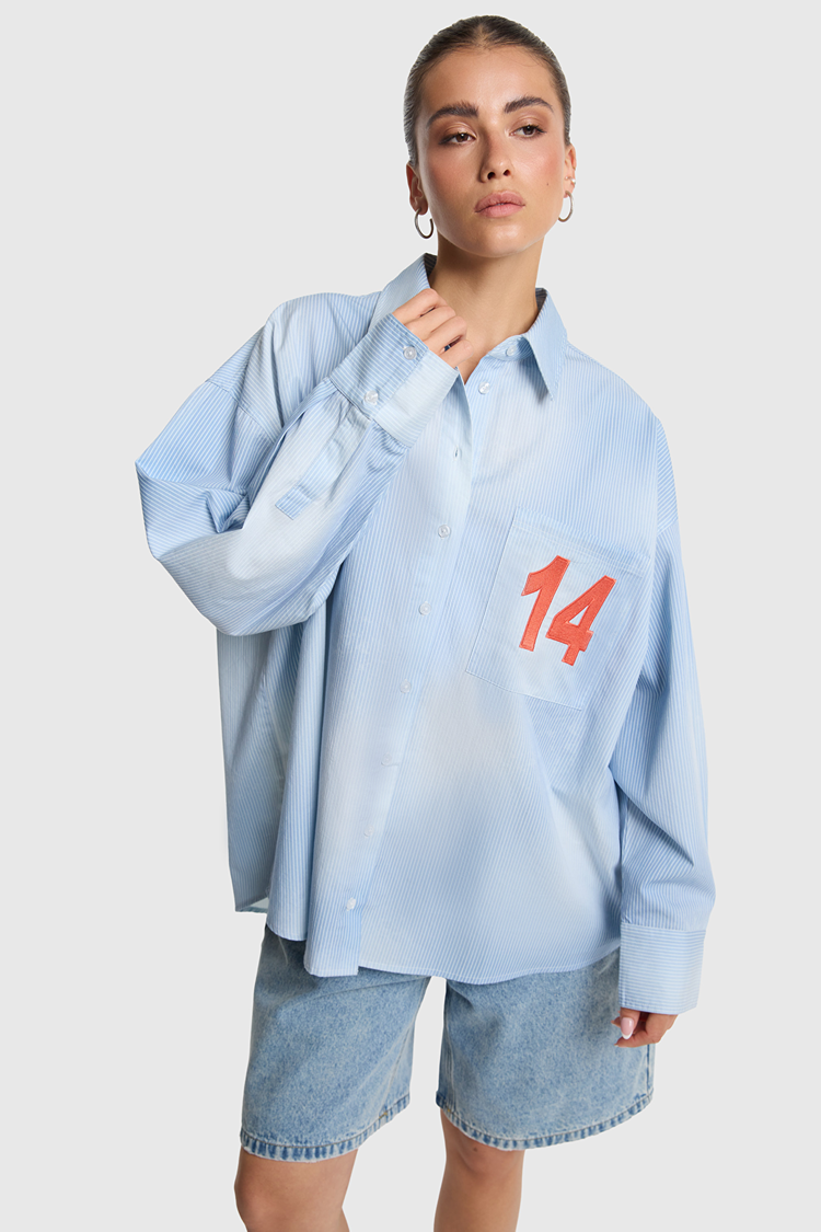 ALIX THE LABEL ALIX THE LABEL FADED STRIPE BLOUSE